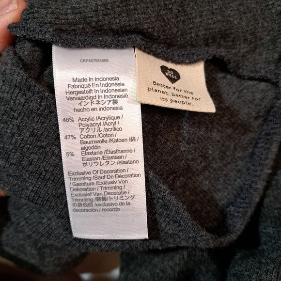 Madewell Plush Charcoal Gray Square Neck Smocked Waist Top Size Small - Picture 7 of 11